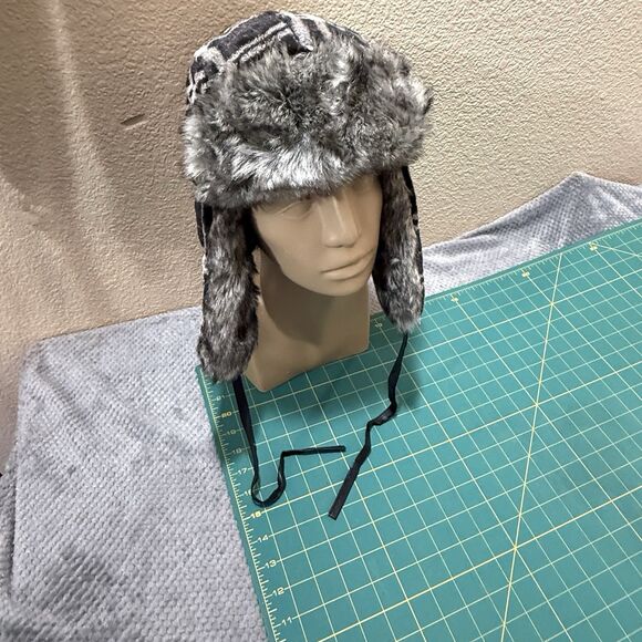 Trapper hat faux fur plaid one size - Picture 14 of 15